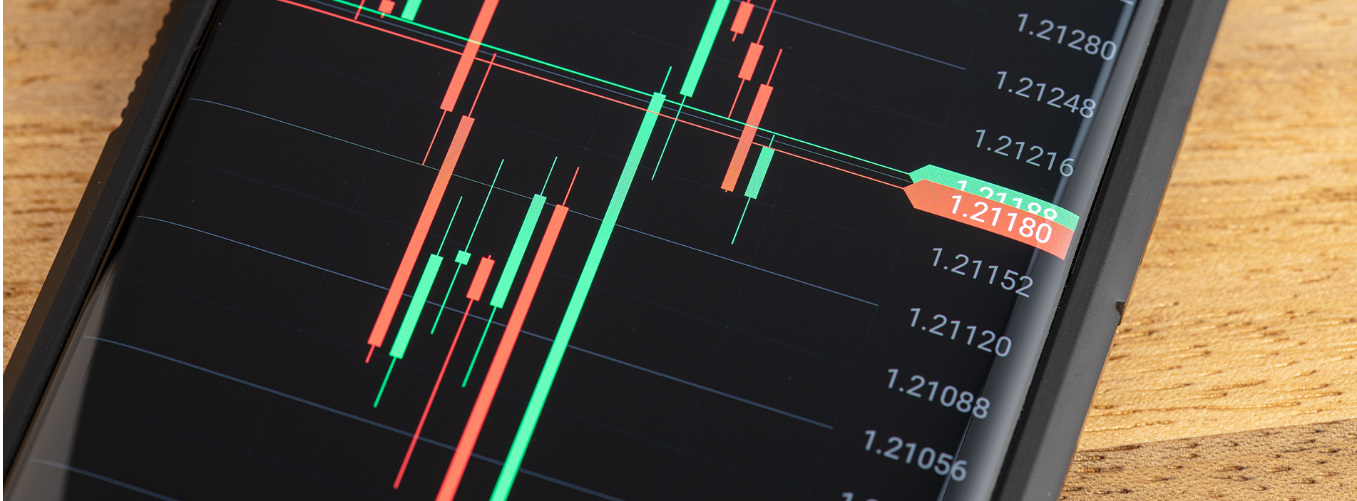 Grafico Del Mercado De Valores En La Pantalla De Un Telefono Inteligente Comercio En El Concepto De Dispositivo Portatil 3